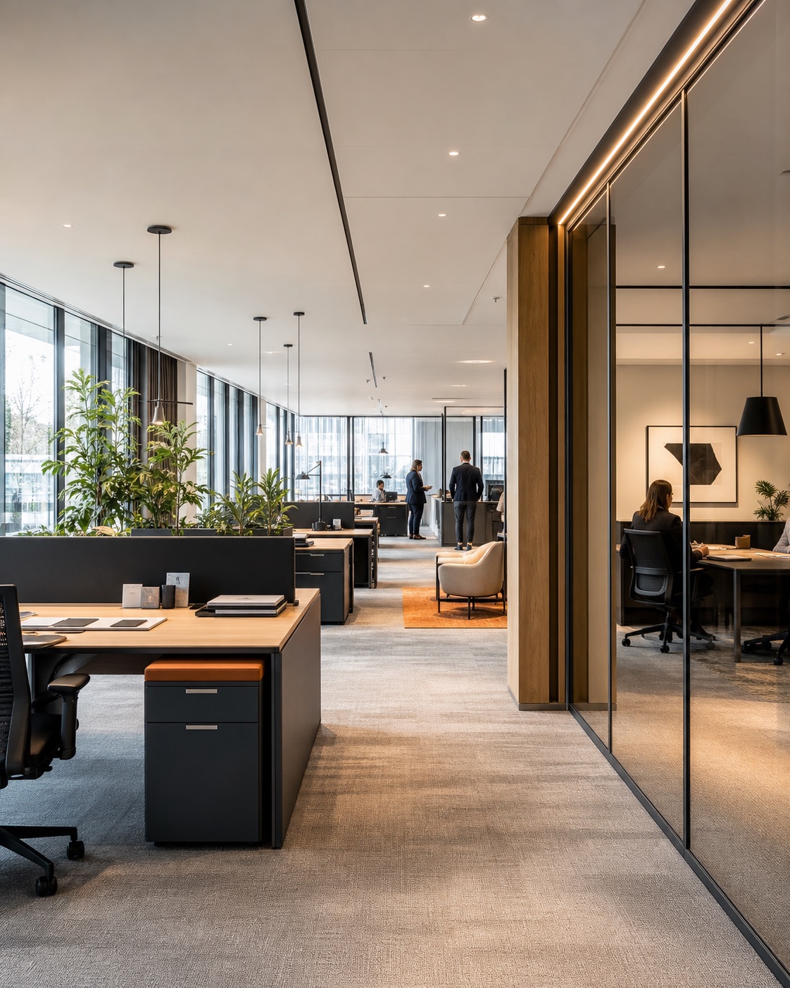 Un grand espace de bureaux moderne représentant l’organisation de Propulse France